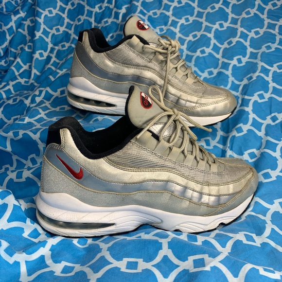 Nike Air Max 95 Womens size 8.5 Silver bullet QS cool grey platinum rare wmns og - Picture 1 of 15